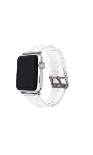 ​​​Apple Watch 44mm KRD-13 Şeffaf Silikon Kordon
