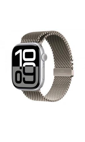 Apple Watch 44mm Zore KRD-100 Titanyum Hasır Kordon