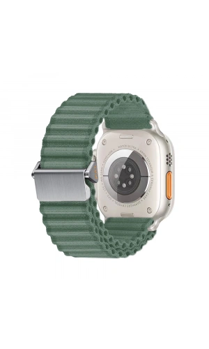 Apple Watch 44mm Zore KRD-123 Naylon Kumaş Hasır Örgülü Kordon