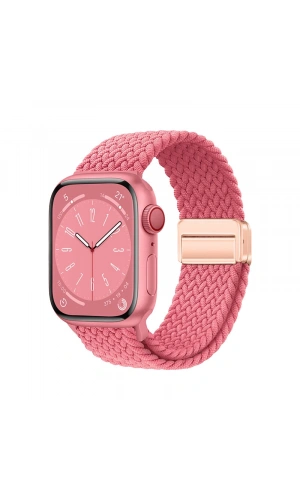 Apple Watch 44mm Zore KRD-134 Örgü Tasarımlı Hasır Kordon Strap Kayış