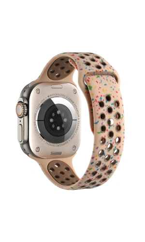 Apple Watch 7 41mm Kordon Yeni Seri 2023 KRD-02 Silikon Strap Kayış