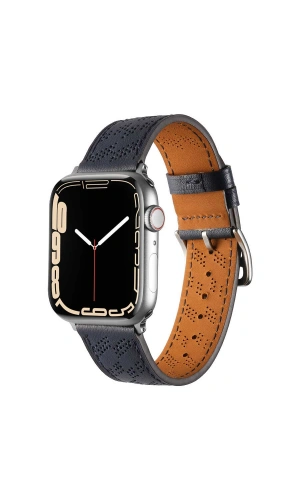 ​​​Apple Watch 7 41mm KRD-76 PU Deri Kordon Strap Kayış