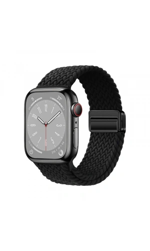 Apple Watch 7 45mm Zore KRD-134 Örgü Tasarımlı Hasır Kordon Strap Kayış