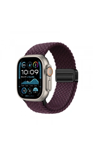 Apple Watch Ultra 49mm Zore KRD-134 Örgü Tasarımlı Hasır Kordon Strap Kayış
