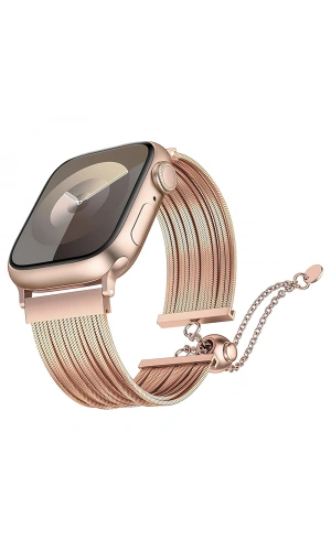 Apple Watch Ultra 49mm Zore KRD-137 Metal Hasır Kordon