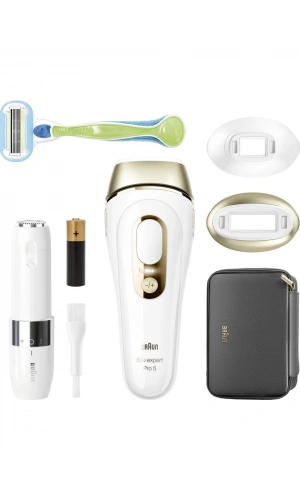 Braun Ipl Silk·Expert Pro 5, Evde Tüy Alma, Çanta, Venus Tıraş Makinesi, 2 Başlık İle, PL5146 (BRAUN TÜRKİYE GARANTİLİ)