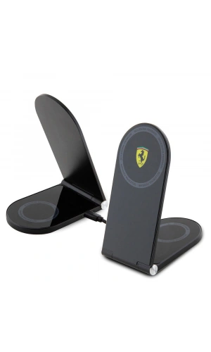 Ferrari Orjinal Lisanslı Katlanabilir Baskılı Shield Logolu Magnetik Kablosuz Şarj Standı