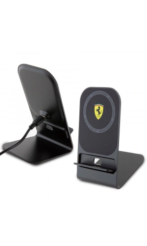 Ferrari Orjinal Lisanslı Katlanabilir Baskılı Shield Logolu Standlı Magnetik Kablosuz Şarj Standı