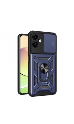Galaxy A06 Kılıf Magnetik Standlı Kamera Korumalı Zore Sürgülü Vega Kapak