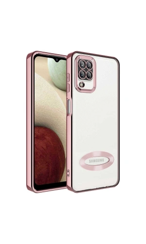 Galaxy A12 Kılıf Kamera Korumalı Logo Gösteren Zore Omega Kapak