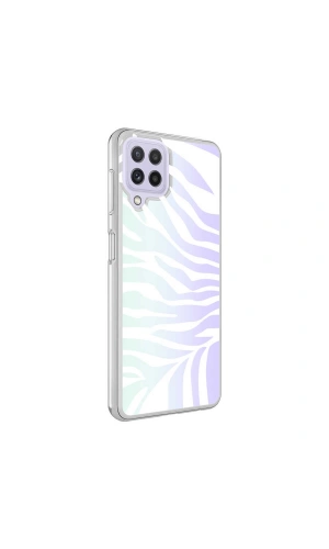 Galaxy A22 4G Kılıf Zore M-Blue Desenli Kapak