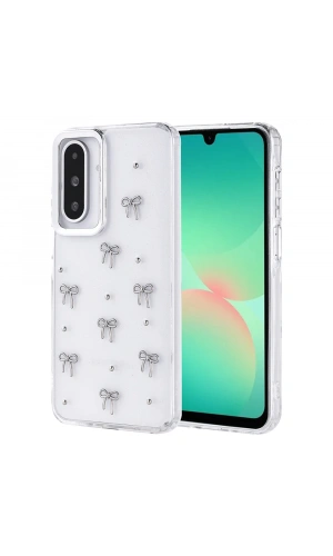 Galaxy A26 Kılıf Airbag Tasarımlı Simli Şeffaf Zore Kutup Kapak