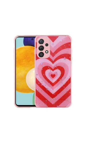 Galaxy A33 5G Kılıf Simli Desenli Kamera Korumalı Parlak Zore Popy Kapak