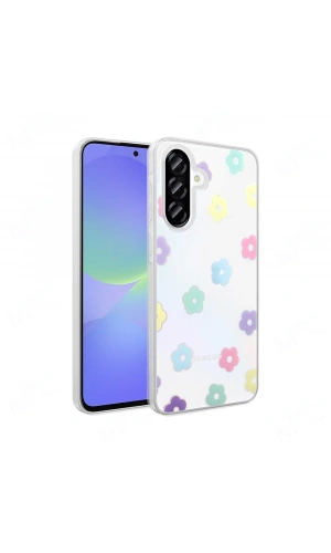 Galaxy A36 Kılıf Şeffaf Figürlü Zore Folk Sert Kapak