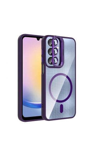 Galaxy A36 Kılıf Standlı ve Kamera Lens Hediyeli Zore Etro Kapak
