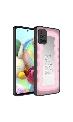 Galaxy A51 Kılıf Aynalı Desenli Kamera Korumalı Parlak Zore Mirror Kapak