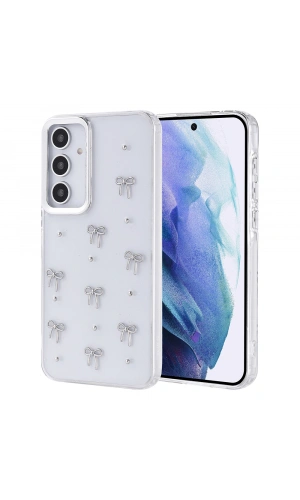 Galaxy A55 Kılıf Airbag Tasarımlı Simli Şeffaf Zore Kutup Kapak