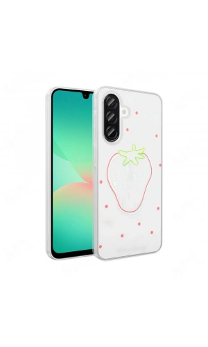 Galaxy A56 Kılıf Şeffaf Figürlü Zore Folk Sert Kapak