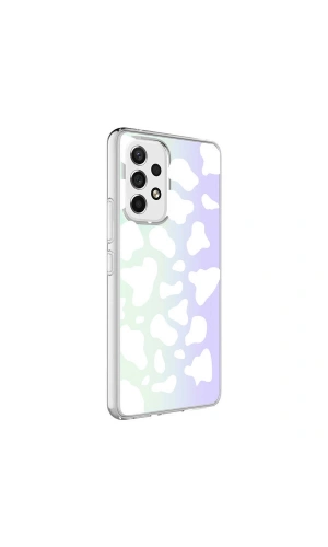 Galaxy A73 Kılıf Zore M-Blue Desenli Kapak