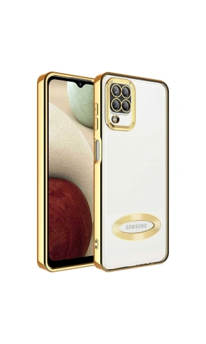 Galaxy M12 Kılıf Kamera Korumalı Logo Gösteren Zore Omega Kapak