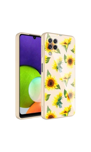 Galaxy M32 Kılıf Kamera Korumalı Desenli Sert Silikon Zore Epoksi Kapak