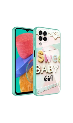 Galaxy M33 Kılıf Kamera Korumalı Desenli Sert Silikon Zore Epoksi Kapak