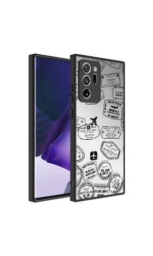 Galaxy Note 20 Ultra Kılıf Aynalı Desenli Kamera Korumalı Parlak Zore Mirror Kapak