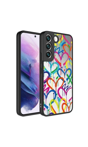 Galaxy S21 FE Kılıf Aynalı Desenli Kamera Korumalı Parlak Zore Mirror Kapak