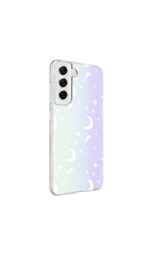 Galaxy S21 FE Kılıf Zore M-Blue Desenli Kapak