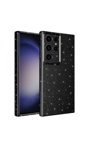 Galaxy S23 Ultra Kılıf Kamera Korumalı Simli Lüks Zore Koton Kapak