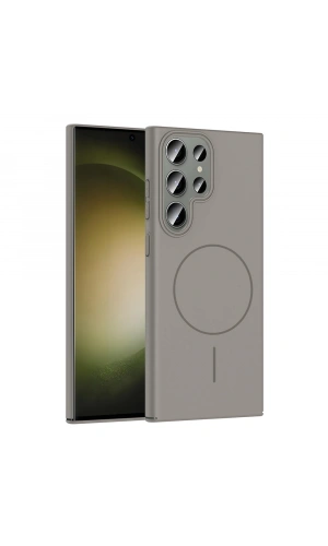 Galaxy S23 Ultra Kılıf M-safe Şarj Özellikli Zore Ruby Sert Kapak