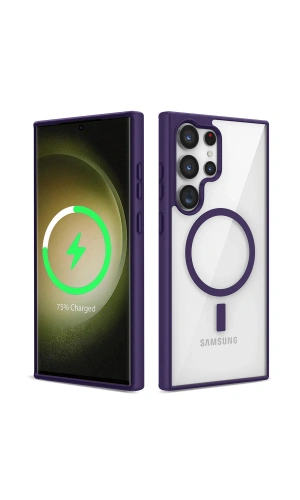 Galaxy S23 Ultra Kılıf M-safe Wireless Şarj Özellikli Silikon Zore Ege Kapak