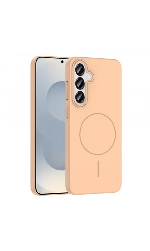 Galaxy S24 Kılıf M-safe Şarj Özellikli Zore Ruby Sert Kapak