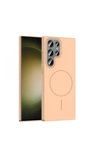 Galaxy S24 Ultra Kılıf M-safe Şarj Özellikli Zore Ruby Sert Kapak