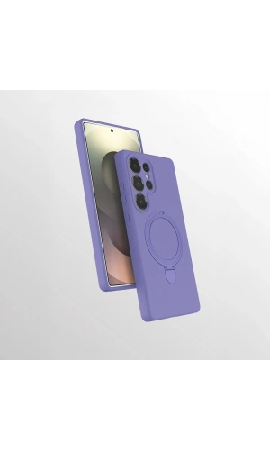 Galaxy S25 Ultra Kılıf M-safe Şarj Özellikli Standlı Zore Samara Kapak