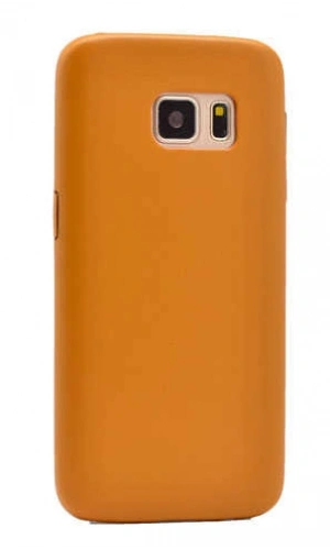 Galaxy S7 Edge Kılıf Zore 1-1 Deri Soft Kapak
