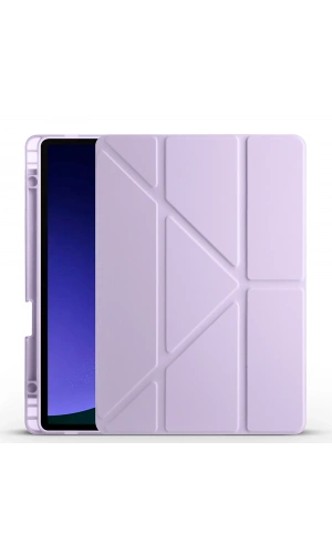 Galaxy Tab S10 FE Kılıf Zore Tri Folding Kalem Bölmeli Standlı Kılıf
