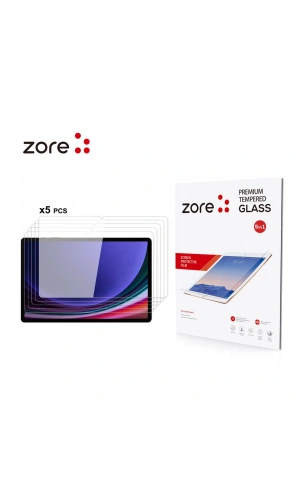 Galaxy Tab S10 Plus Zore 5in1 Tablet Temperli Cam Ekran Koruyucu