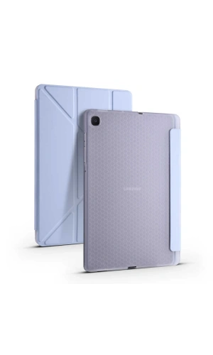 Galaxy Tab S6 Lite P610 Kılıf Zore Tri Folding Kalem Bölmeli Standlı Kılıf