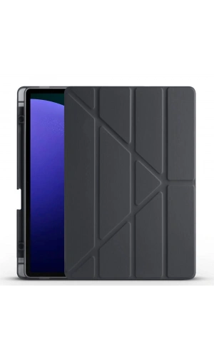 Galaxy Tab S9 FE Plus Kılıf Zore Tri Folding Kalem Bölmeli Standlı Kılıf
