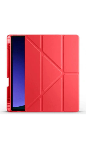 Galaxy Tab S9 Kılıf Zore Tri Folding Kalem Bölmeli Standlı Kılıf