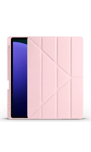 Galaxy Tab S9 Plus Kılıf Zore Tri Folding Kalem Bölmeli Standlı Kılıf