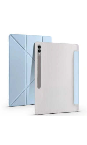 Galaxy Tab S9 Ultra Kılıf Zore Tri Folding Kalem Bölmeli Standlı Kılıf