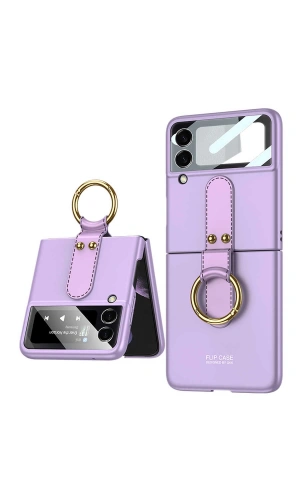 Galaxy Z Flip 3 Kılıf Zore Flip Ring Kıpta Kapak