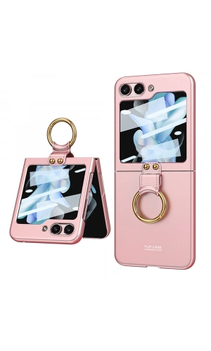 Galaxy Z Flip 5 Kılıf Zore Kıpta Yüzüklü Flip Sert Kapak