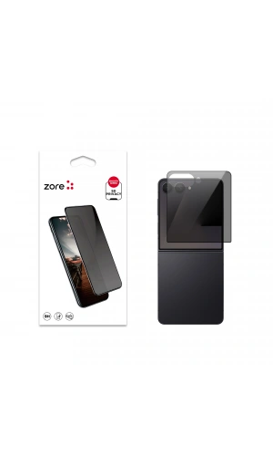 Galaxy Z Flip 7 Zore New 5D Privacy Temperli Ekran Koruyucu