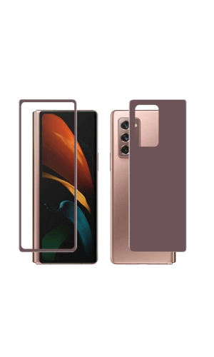 Galaxy Z Fold 2 Zore Ön Arka 5D Full Yapışkanlı Temperli Ekran Koruyucu
