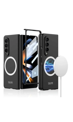 Galaxy Z Fold 4 Kılıf Wireless Şarj Özellikli Zore Kıpta M-safe Kapak
