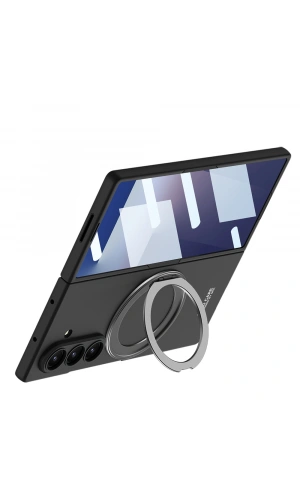 Galaxy Z Fold 7 Kılıf M-safe Şarj Özellikli Zore Kıpta Yüzüklü Kamera Korumalı Kapak