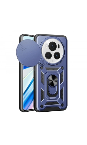 Honor Magic 6 Pro Kılıf Magnetik Standlı Kamera Korumalı Zore Sürgülü Vega Kapak